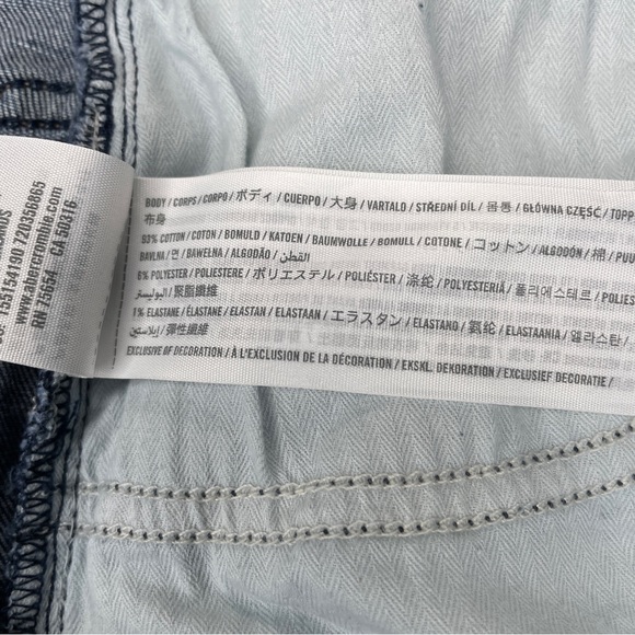 Abercrombie & Fitch High Rise Embroidered Jeans Sz 33/16 L - Picture 10 of 14